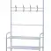 Herzberg Appendiabiti da ingresso a 4 livelli e organizer per portaoggetti da corridoio 60x153 cm foto 3