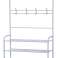 Herzberg Appendiabiti da ingresso a 4 livelli e organizer per portaoggetti da corridoio 80x153cm foto 4