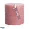 Gusta bougies pilier rustique 10 cm en différentes couleurs ocre jaune / rose / gris foncé / vert et bleu photo 1