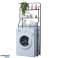 Herzberg HG 03299: Lavatrice a 3 livelli e ripiano portaoggetti per bagno con portasciugamani nero foto 1