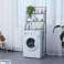 Herzberg HG 03299: Lavatrice a 3 livelli e ripiano portaoggetti per bagno con portasciugamani nero foto 3