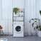 Herzberg HG 03299: Lavatrice a 3 livelli e ripiano portaoggetti per bagno con portasciugamani nero foto 2