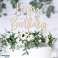 Tortenaufleger Holz 16 cm 4 sortiert mit Text: Alles Gute/ Oh Baby / Happy Birthday / M loves Mrs Bild 4