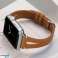 Pasek Leather Strap Alogy skóra do Apple Watch 42/44/45/46/49mm Brązow zdjęcie 6