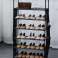 Herzberg HG 03329: 6 Layer Storage Shoe Rack  47x100cm    Black image 2