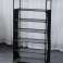 Herzberg HG 03329: 6 Layer Storage Shoe Rack  47x100cm    Black image 3
