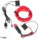 Tira Ambiental LED Iluminación Ambiental Tira de Fibra Óptica 3m Rojo fotografía 3