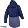 050100 Women's ski jacket by Reaper. A model in a color combination: navy blue with purple image 3