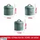 Herzberg HG 04425 : Ensemble de 4 boîtes à pain et bidons vintage vert sauge photo 3