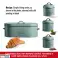 Herzberg HG 04425 : Ensemble de 4 boîtes à pain et bidons vintage vert sauge photo 4