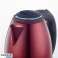 Herzberg HG 5011RED: 1.8L 1500W rustfrit stål elkedel rød billede 3
