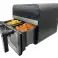 Comfy Nest CN AFD45WS: 2400W Διπλό S/S Καλάθι Ψηφιακό Αεροπλάνο με Παράθυρο 9L εικόνα 3
