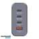 Verbatim GaN 240W seinälaturi 3xUSB C/USB A harmaa adapteri kuva 2