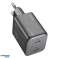 HOCO 2 x Type C PD QC 45W GaN fali töltő fekete kép 2