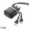 HOCO Type C Cable AC Charger Type C to Type C PD QC3.0 20W Black image 1