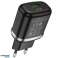 HOCO USB A stenski polnilnik USB A na tip C kabel QC3.0 3A 18W črna fotografija 3