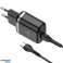 HOCO USB A stenski polnilnik USB A na tip C kabel QC3.0 3A 18W črna fotografija 5
