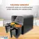 Comfy Nest CN AFD45WB: friggitrice ad aria digitale a doppio cestello nera da 2400 W con finestra 9L foto 11