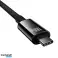 Baseus Tungsten Gold USB C σε USB C USB Καλώδιο 100W 1 5m μαύρο εικόνα 4