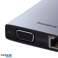 Hub 13en1 Baseus PortalJoy USB C HDMI DP VGA C USB RJ45 Gris photo 4
