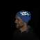 Bonnet réversible, bonnet, casquette de sport avec imprimé réfléchissant bleu-argent photo 5