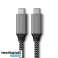 Satechi USB C USB C Cable 25cm 100W 40Gbps space gray image 1