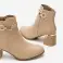 Damenstiefel aus Kunstleder, mit eleganter Schnalle und Metall an der Ferse, dicker Absatz Bild 1