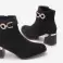 Damenstiefel aus Kunstleder, mit eleganter Schnalle und Metall an der Ferse, dicker Absatz Bild 5
