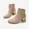 Damenstiefel aus Kunstleder, mit eleganter Schnalle und Metall an der Ferse, dicker Absatz Bild 8