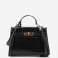 Bolso de mujer de piel ecológica, cocodrilo, elegante, con cierre de llave fotografía 5