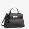Bolso de mujer de piel ecológica, cocodrilo, elegante, con cierre de llave fotografía 4