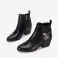 Damenstiefel aus Kunstleder mit Stacheln, mit äußerer Schnalle Bild 4