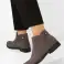 Botas de mujer, de ante ecológico, con tacón bajo, 2 tallas, peludas fotografía 5