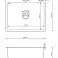 Évier à cuve unique en acier inoxydable 60x50 cm PVD graphite avec trou pour distributeur de Velazo. photo 7