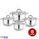 Naczynia Platinum PL 10013: 8 sztuk garnków S / S 16/18/20/24 cm zdjęcie 2