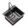 Fregadero de cocina de acero inoxidable 50x45 cm PVD de Velazo. fotografía 2