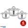 Utensilios de cocina Platinum PL 10012: 6 ollas de acero inoxidable 16/18/20cm fotografía 2