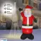 Gemmy Airfown nafukovací Santa OPP | 7 stôp vianočná dekorácia na dvor s LED svetlami fotka 2