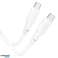 Cable HOCO Tipo C a Tipo C X93 2m Blanco PD 100W 5A Carga Rápida fotografía 4