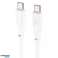 Cable HOCO Tipo C a Tipo C X93 2m Blanco PD 100W 5A Carga Rápida fotografía 5