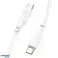 Cable HOCO Tipo C a Tipo C X93 1m Blanco PD 100W 3A Carga Rápida fotografía 1