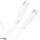 Cable HOCO Tipo C a Tipo C X93 1m Blanco PD 100W 3A Carga Rápida fotografía 3