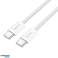 Cable HOCO Tipo C a Tipo C X104 2m Blanco PD 60W QC 3.0 Carga Rápida fotografía 3
