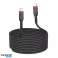 Cable HOCO Tipo C a Tipo C X59 3m Negro PD 60W 3A Nylon Trenzado fotografía 1