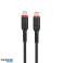 Cable HOCO Tipo C a Tipo C X59 3m Negro PD 60W 3A Nylon Trenzado fotografía 6