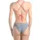 DAMEN DAMEN BADEANZUG DOPPELSEITIG BEACHVOLLEYBALL DUNKELGRAU AJ7948 GRÖSSE D40 Bild 1