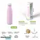 Bouteille isotherme 500ml avec salutation en langue étrangère - Étanche, bouteille d’eau, isolée, double paroi, étanche photo 4