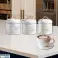 Herzberg HG-04432: 3 deler Vintage Caniter Set - Hvit + Rose Gold Trim Engrosforsyning (minimumsbestilling: 24 enheter) bilde 4