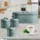 Herzberg HG-04425: Caixa de pão vintage de 4 peças e conjunto de latas - Sage Green - fornecimento por atacado (pedido mínimo: 16 unidades) foto 7