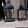 Set of 2 Garden Lantern Lantern Black Metal / Glass Decoration A Ware image 1